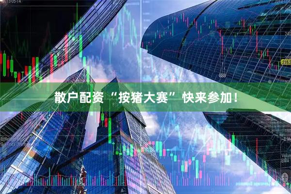 散户配资 “按猪大赛” 快来参加！